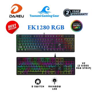Bàn phím cơ DareU EK1280 RGB/ 104 phím/ USB Bảo hành 2 năm