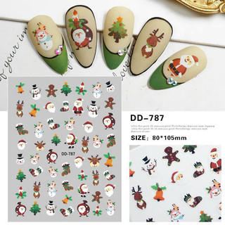  Sticker dán móng sticker nail miếng dán móng tay 3D nail sticker  giáng sinh  