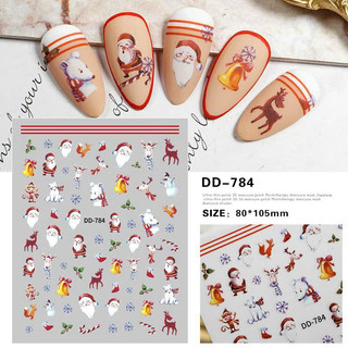 Sticker dán móng, sticker nail, miếng dán móng tay 3D nail sticker (giáng sinh)