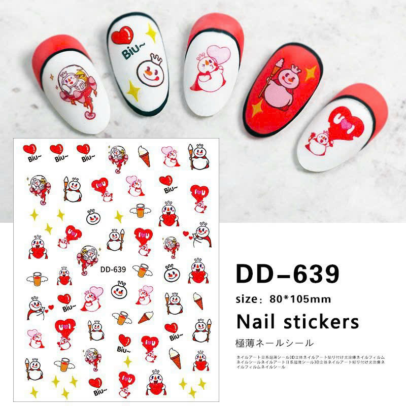 Sticker dán móng, sticker noel, giáng sinh Miếng dán móng tay 3D nail sticker