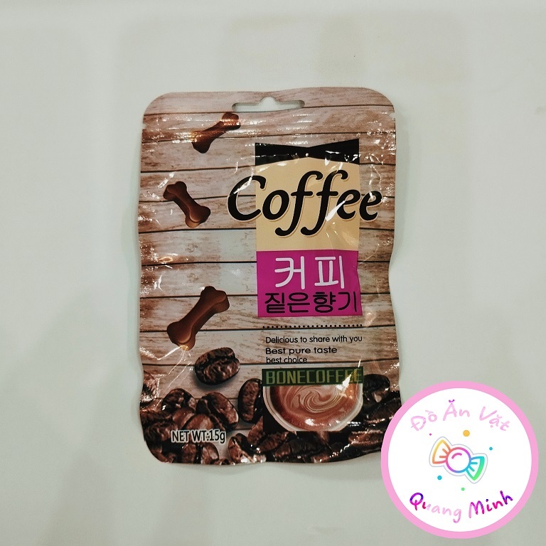 Bán sỉ kẹo cà phê hình xương chó Hàn Quốc bịch 30 gói thơm ngon,đồ ăn vặt Hàn Quốc, đồ ăn vặt cổng trường hot nhất