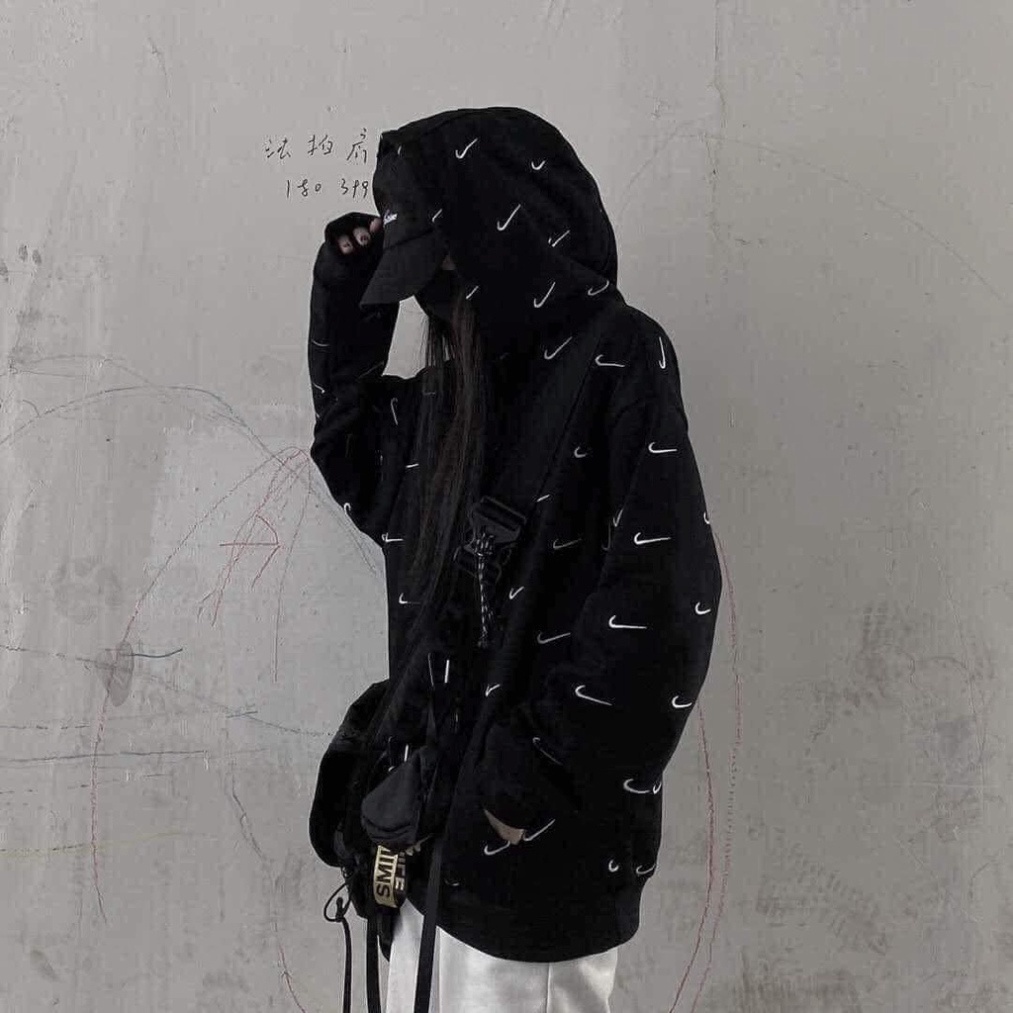 Áo Hoodie Ni.k.e In Nỉ Bông Siêu Dày Hot Trend  Unisex