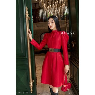  Áo Khoác Dạ Nữ Dáng Đầm MY WAY Dài Tay Bồng Sang Trọng 2MK0508W 