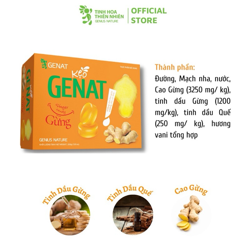 Kẹo Ngậm Genat Gừng