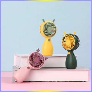 Quạt Điện Sạc Mini Cầm Tay,Để Bàn AK1SY 6035,Pin Trâu 4h Liên Tục,Tai Mèo Tích Điện,Có Đế Để Bàn Tặng Kèm Dây