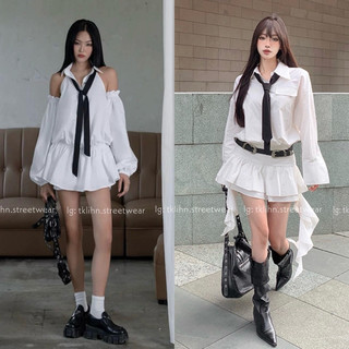 Tklihn set váy sơ mi ulzzang phong cách cá tính sexy hot trend 2023 fashionita