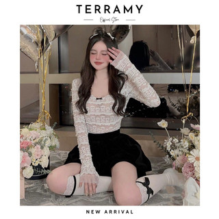 FREESHIP 50k - Set Áo Ren & Quần Nhung TERRAMY 2 Lớp