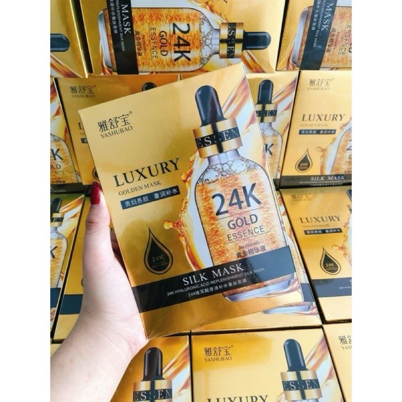 MẶT NẠ VÀNG 24K LUXURY căng bóng dưỡng trắng da, ngừa lão hoá