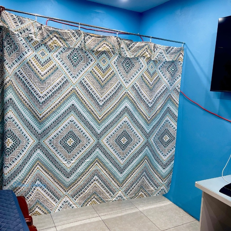 Rèm che ngăn phòng, treo cửa chắn nắng vải Poly có móc treo sẵn nhiều mẫu đủ kích thước