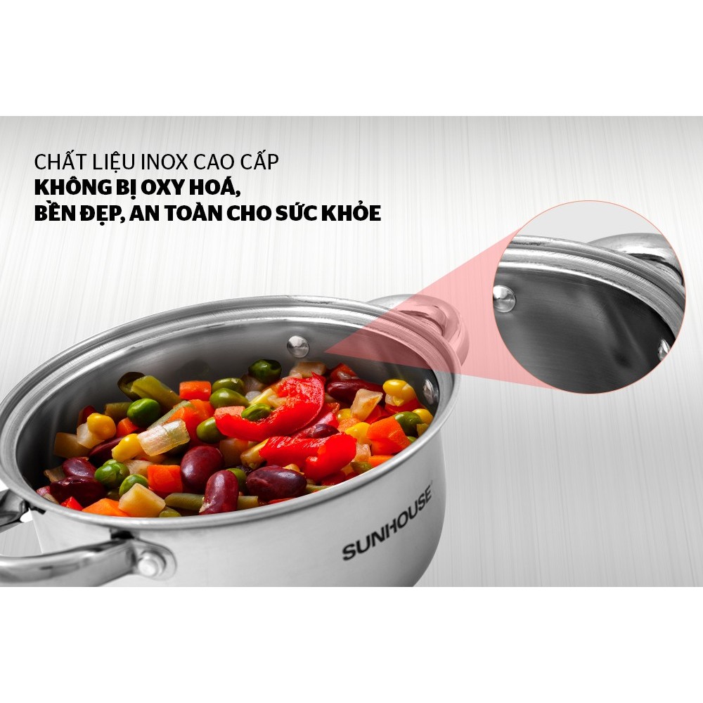 Nồi Inox 3 Đáy SUNHOUSE SH22120