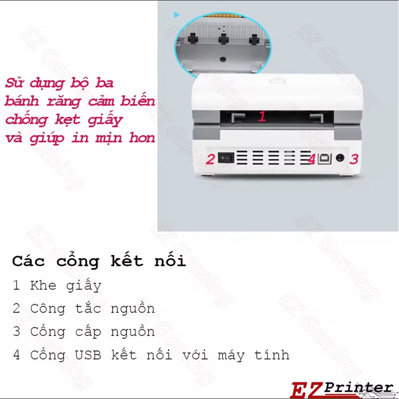 Máy in nhiệt, máy in đơn hàng EZ printer EZP-801