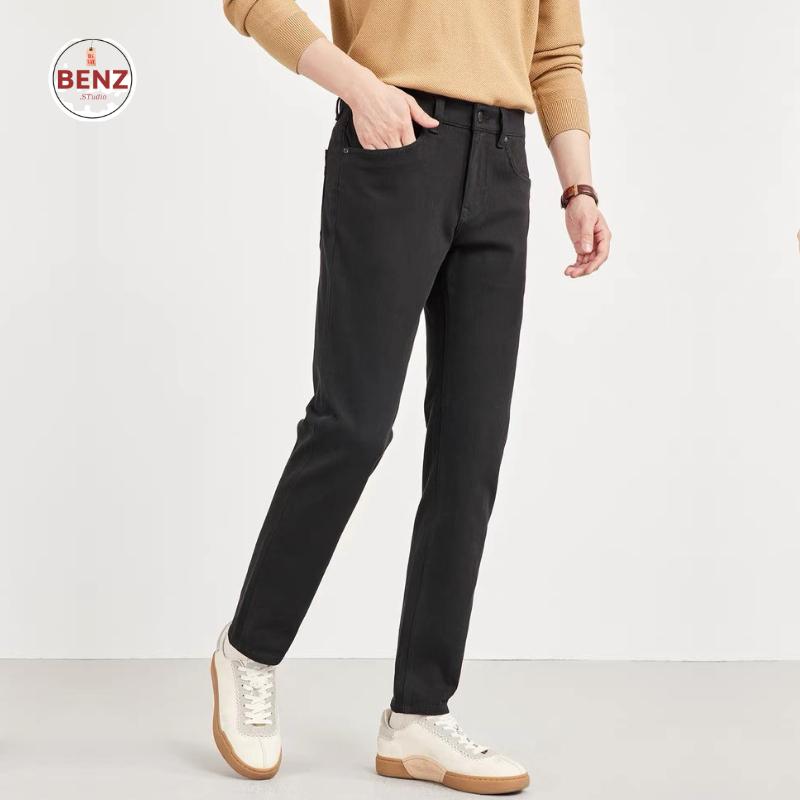 Quần jeans slimfit màu đen, quần jean nam phong cách Châu âu hot trend