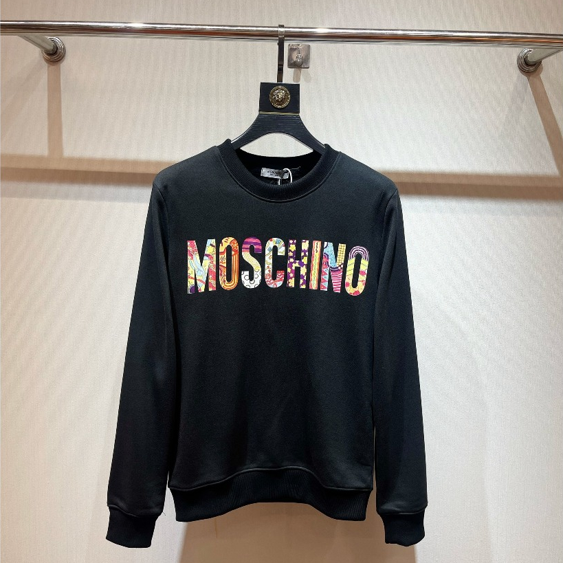 Áo sweater nỉ Moschino logo ngực nhiều màu LA 1-1 on web