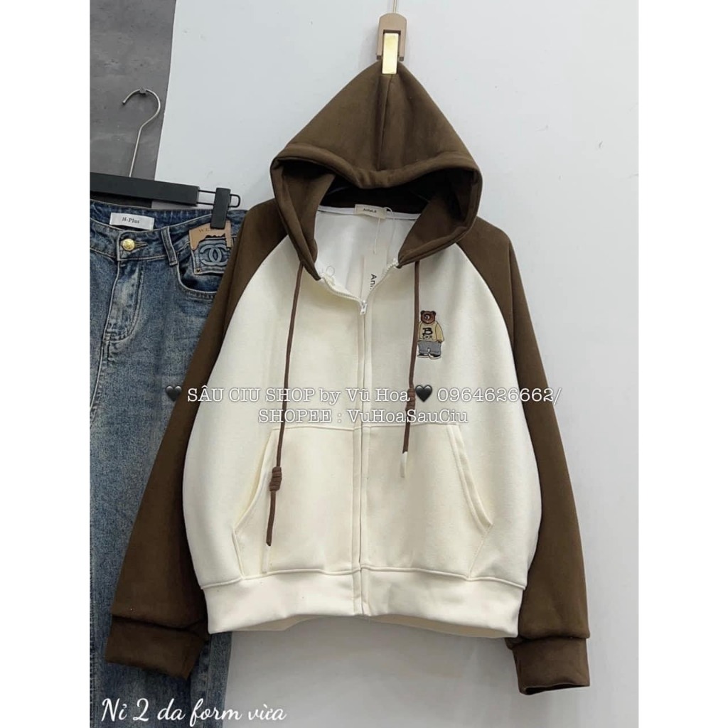 Hoodies Mix 2 màu cực dáng rộng thời trang thu đông