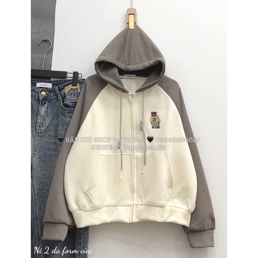 Hoodies Mix 2 màu cực dáng rộng thời trang thu đông