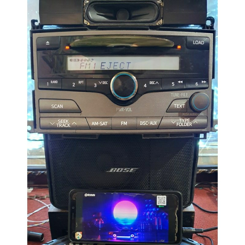 Máy phát nhạc liền Amply 6disk Toyota Venza 2009 10 11 12 13 14 15 16 2017 . Tính năng Aux. bộ 6 disk.radio.