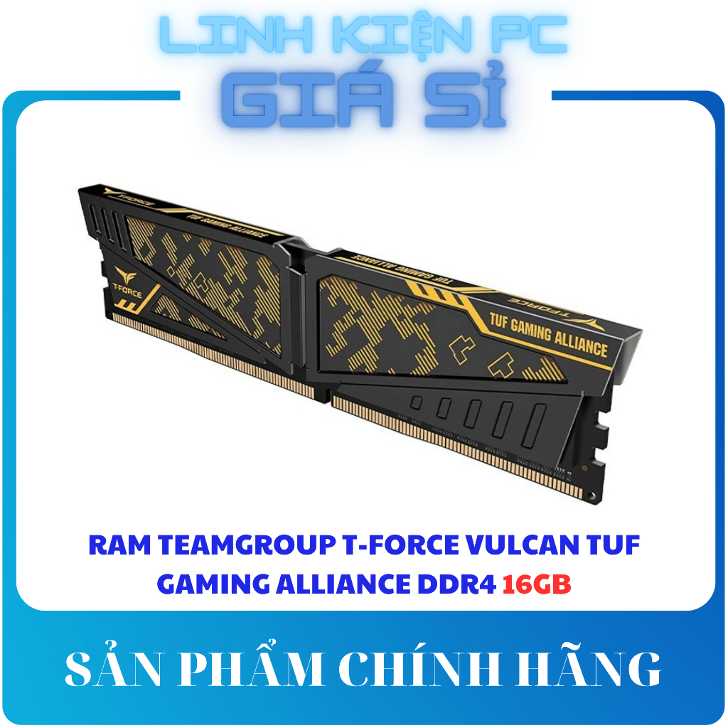 RAM TEAMGROUP T-Force Vulcan TUF Gaming Alliance DDR4 16GB 3200 hàng chính hãng