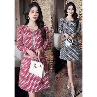 (HÀNG NHẬP - CAO CẤP ) VÁY ĐẦM LỤA DÁNG SUÔNG THANH LỊCH ( CC3602923)