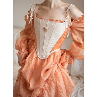 Létitia - Tangerine Embroidery Corset (áo Corset dáng Vivian)