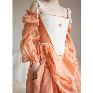 Létitia - Tangerine Embroidery Corset (áo Corset dáng Vivian)