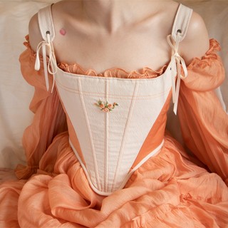 Létitia - Tangerine Embroidery Corset (áo Corset dáng Vivian)