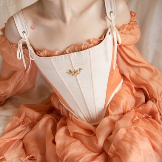 Létitia - Tangerine Embroidery Corset