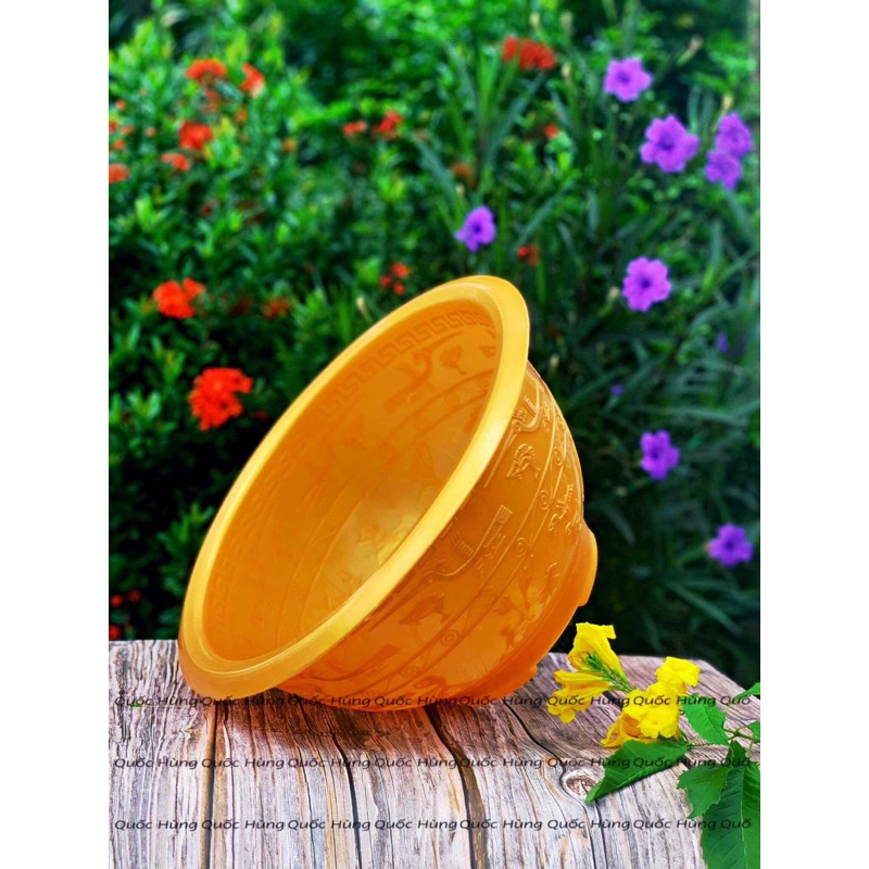 Chậu Nhựa T48 Vàng Dày Dặn