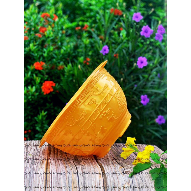 Chậu Nhựa T48 Vàng Dày Dặn