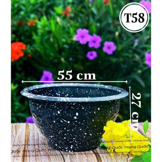 [ 5 cái ] chậu nhựa trồng cây T58 (miệng 55cm x27cm) dày dặn