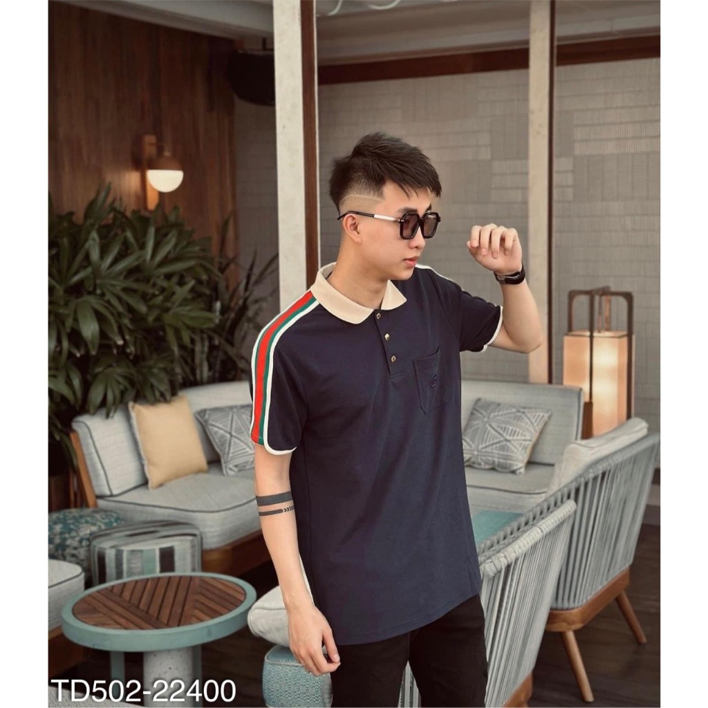 Áo Polo Nam Gc Thêu Siêu Chất - Áo Cổ Bẻ Gc Thêu Hoạ Tiết SPF Cho Nam