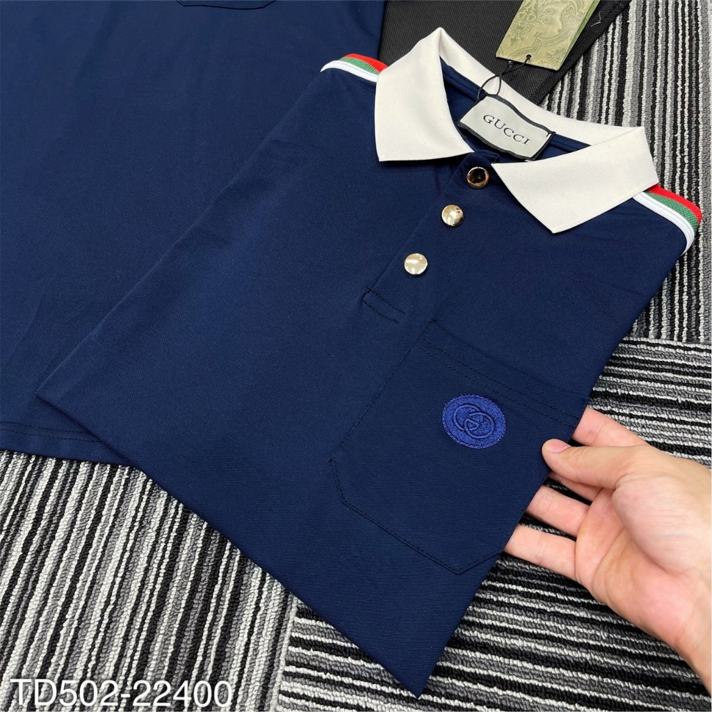 Áo Polo Nam Gc Thêu Siêu Chất - Áo Cổ Bẻ Gc Thêu Hoạ Tiết SPF Cho Nam