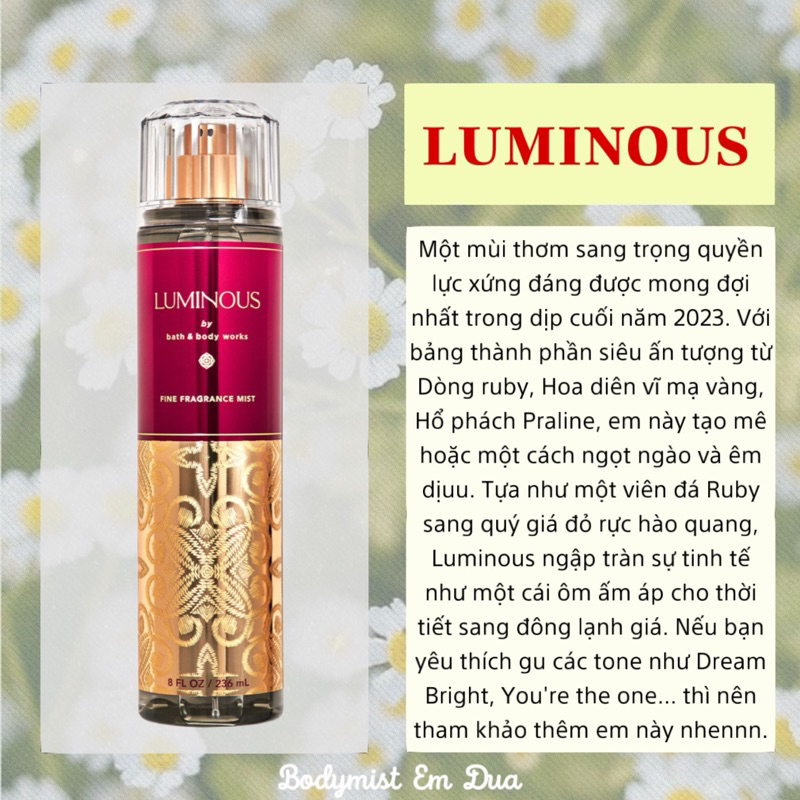 Xịt Thơm Toàn Thân - LUMINOUS