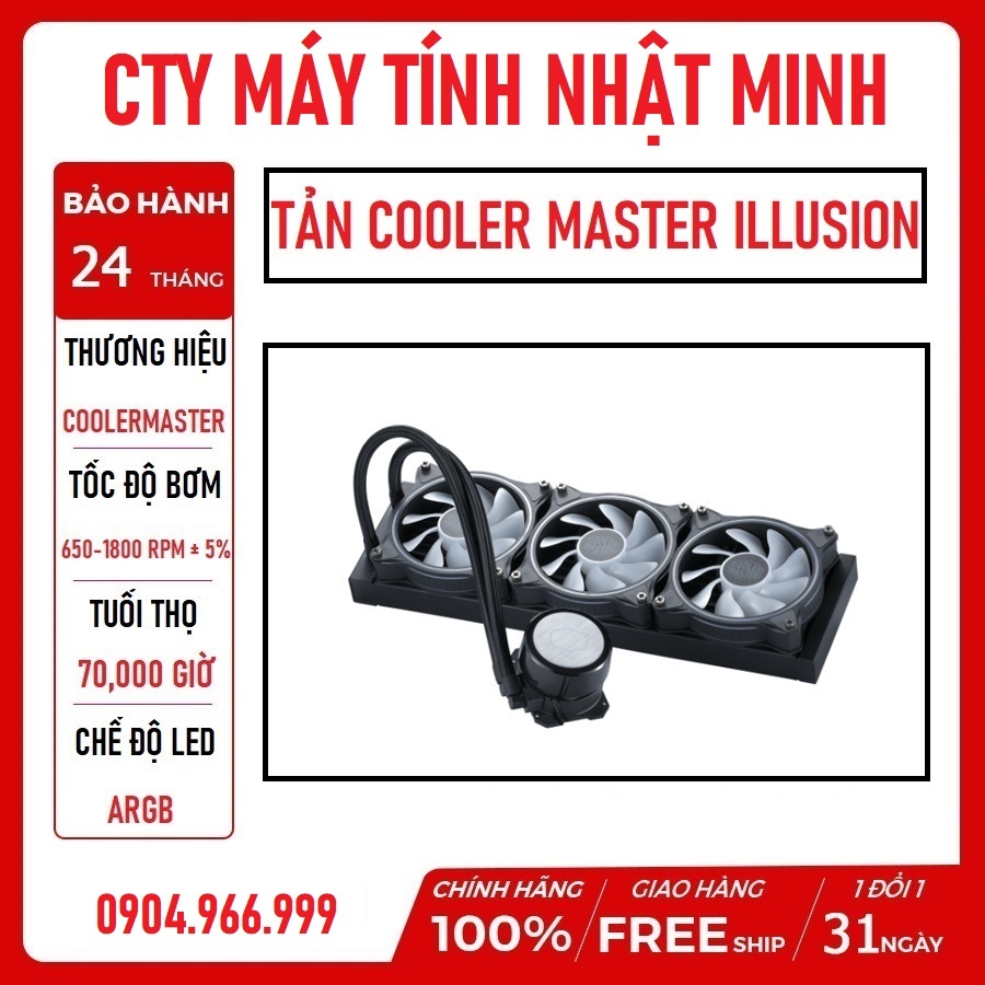 Tản nhiệt Cooler Master MASTERLIQUID ML240 - ML360 ILLUSION ARGB chính hãng bảo hành 36 tháng