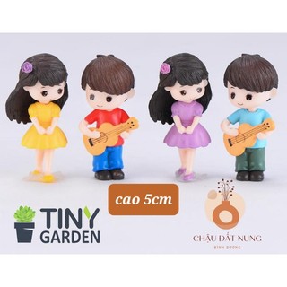 Trang trí sân vườn, terrarium  - Cặp đôi hát ca 05, chiều cao 5cm