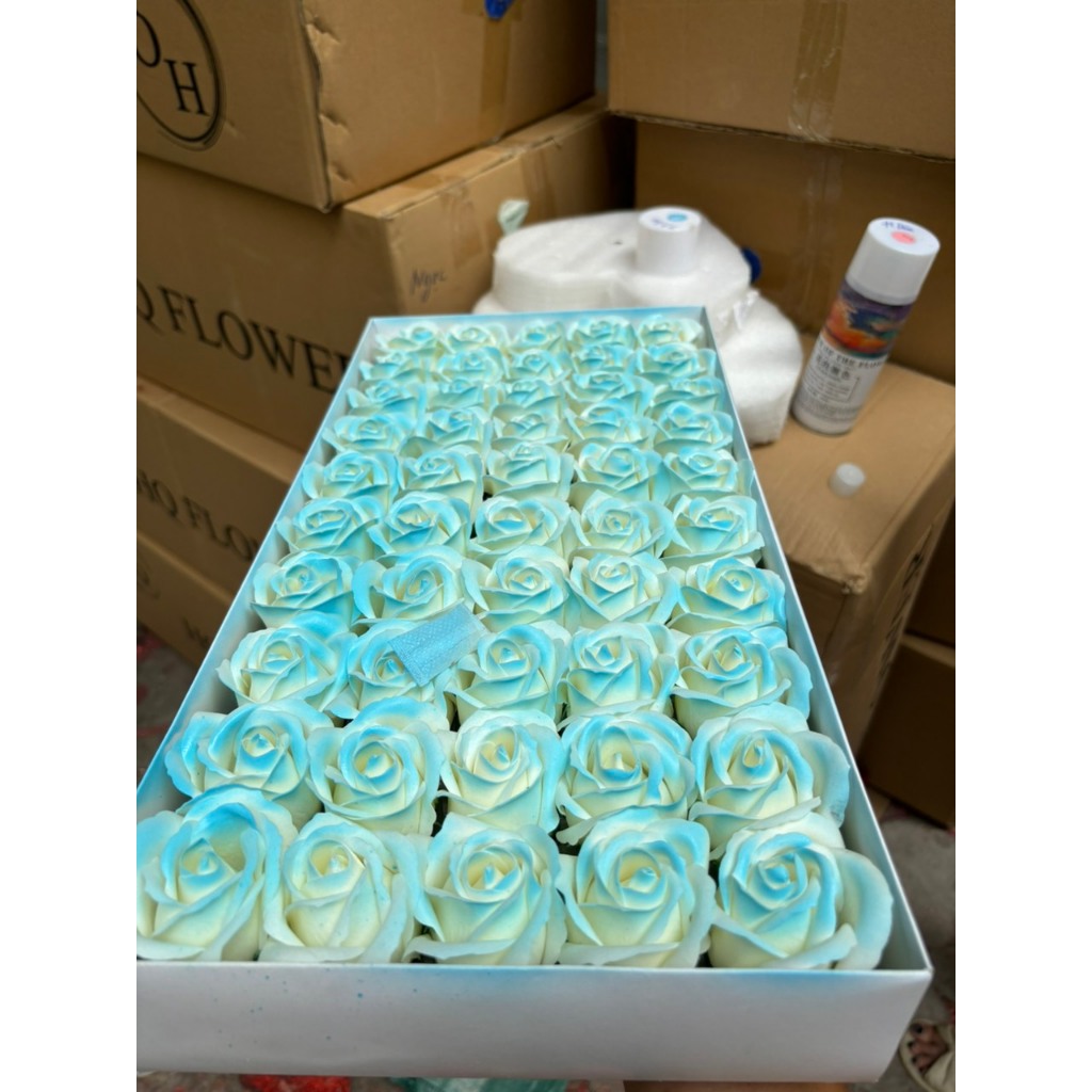 Hoa sáp 3 lớp hàng VIP loại 1 hộp 50 bông