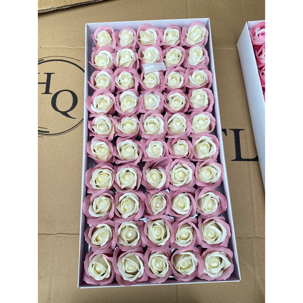 Hoa sáp 3 lớp hàng VIP loại 1 hộp 50 bông