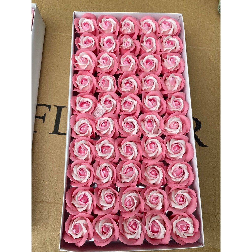 Hoa sáp 3 lớp hàng VIP loại 1 hộp 50 bông