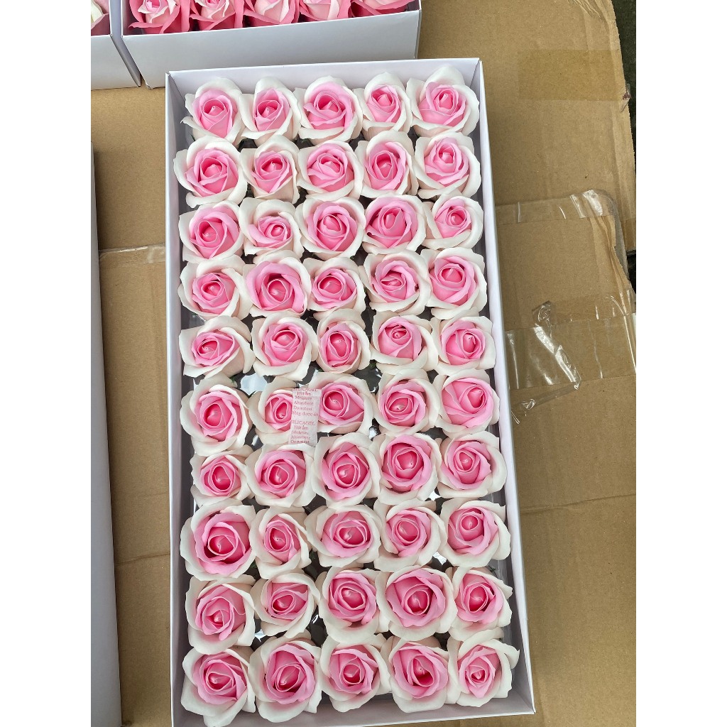 Hoa sáp 3 lớp hàng VIP loại 1 hộp 50 bông