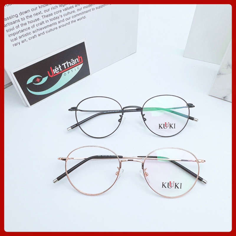 HOẢ TỐC Gọng KÍNH kim loại mảnh dáng tròn 2 màu NHẬN LÀM ĐỘ CẬN THOE YÊU CẦU KL9