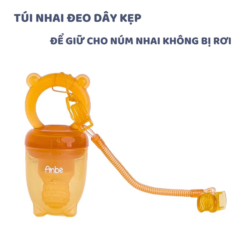 Dây Đeo Kẹp Giữ Núm Giả Túi Nhai Gặm Nướu Hoa Quả Cho Bé ANBE