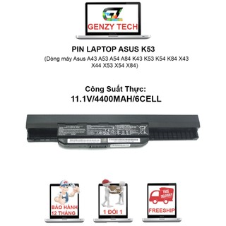 Pin laptop asus a43 a53 a54 a84 k43 k53 k54 k84 x43 x44 x53 x54 x84 - pin asus k53 11.1v 4400mah 6 cell - genzy tech