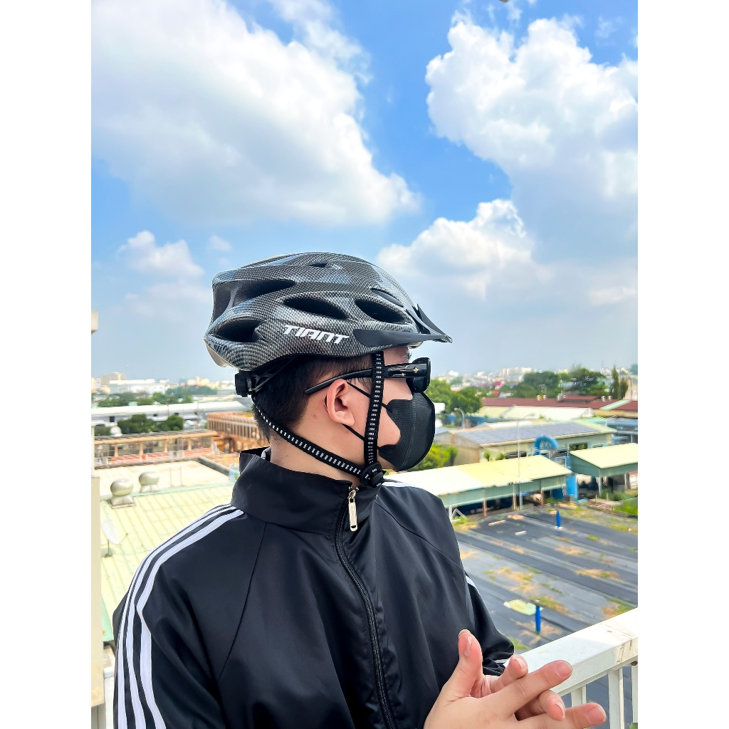 NÓN MŨ THỂ THAO DOT TIANT D08 MÀU CACBON CHÍNH HÃNG