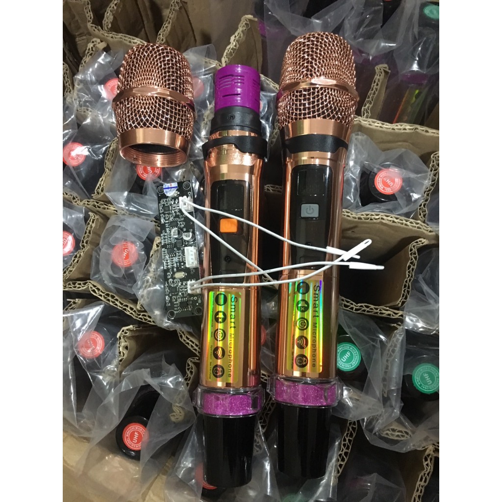 Micro Loa Kéo 2 Tay Micro Kèm Bo Mạch Mic UGX- chống hú-Hàng tay Nhôm Cao Cấp