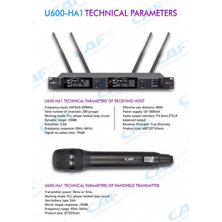 Micro không dây chuyên nghiệp caf u600-ha2 - hàng chính hãng - gia khang shop