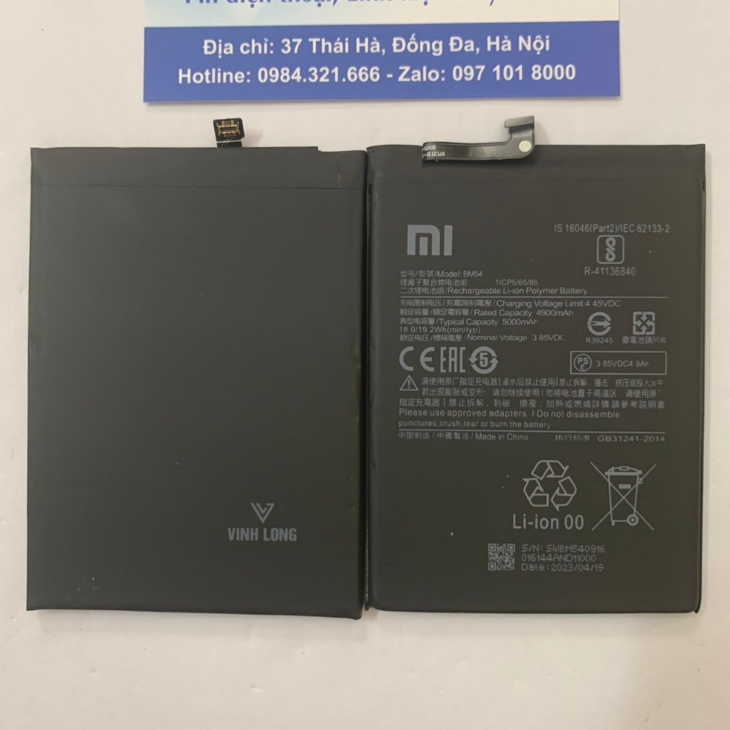 Pin Xiaomi Redmi Note 9 5G / Note 9T Bm54