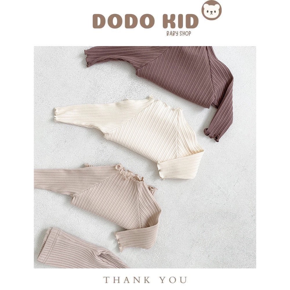 Áo len bé gái sơ sinh trơn dài tay thu đông cổ bèo vân sọc xinh xắn dễ thương ấm áp giữ nhiệt mùa đông từ 7-15kg cân