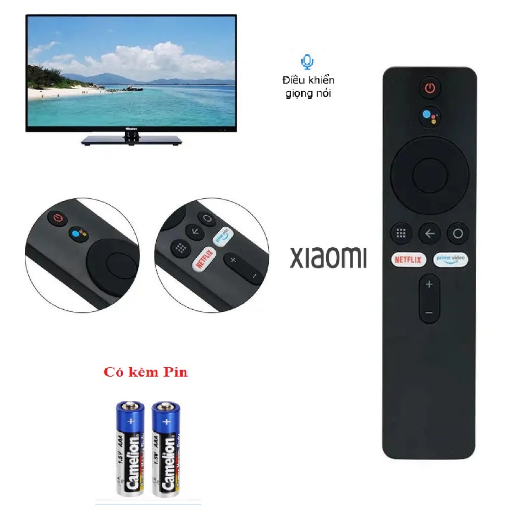 Điều khiển đầu thu đầu box TV Xiaomi GIỌNG NÓI VOICE Bluetooth MI BOX S 3 4X 4S Stick HÀNG CHẤT LƯỢNG CAO TẶNG PIN💦