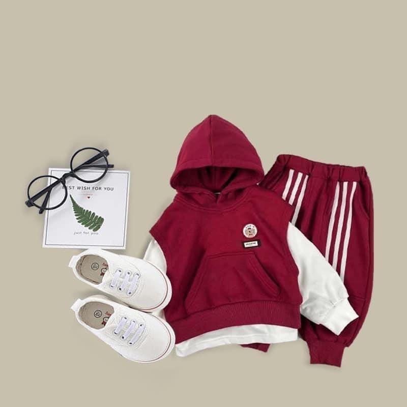 SET 3CT HOODI ĐỎ TRẮNG- B206