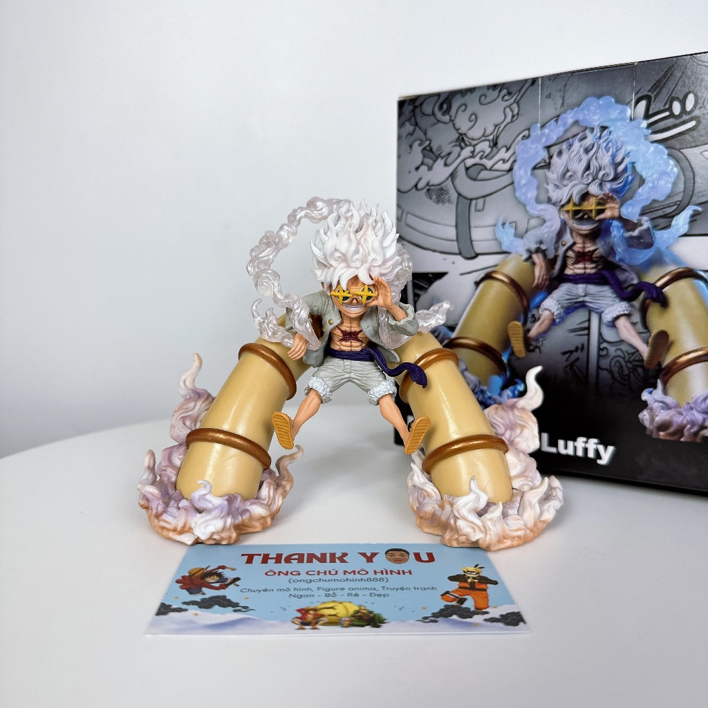 Mô hình Luffy gear 5 ,mô hình Luffy Nika ống nước trong Onepiece cực sắc nét 12cm Ongchumohinh-MH522