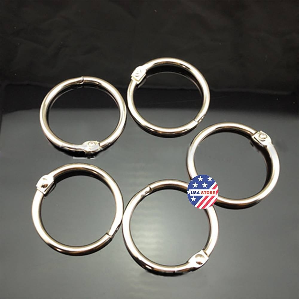 Combo 10 Khoen Tròn Inox Flashcard Đóng Gáy Sách, Album, Lịch Tết - Khoen Móc Vòng Còng Đóng Sổ, Sổ Tay